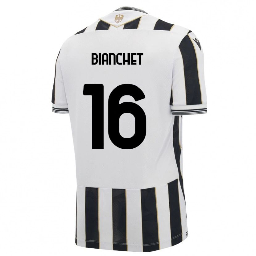 Danxen Dětské Alessandro Bianchet #16 Černá Bílá Růžová Domů Hráčské Dresy 2026/27 Dres