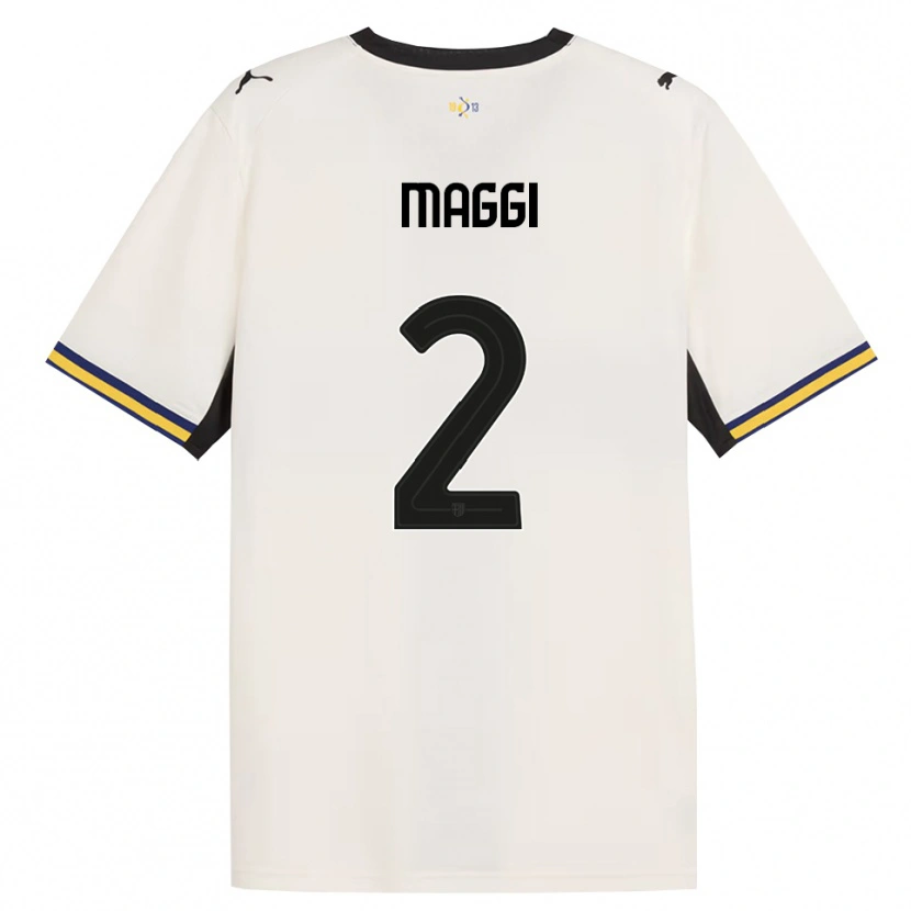 Danxen Dětské Jacopo Maggi #2 Bílá Černá Žlutá S Nádechem Domů Hráčské Dresy 2026/27 Dres