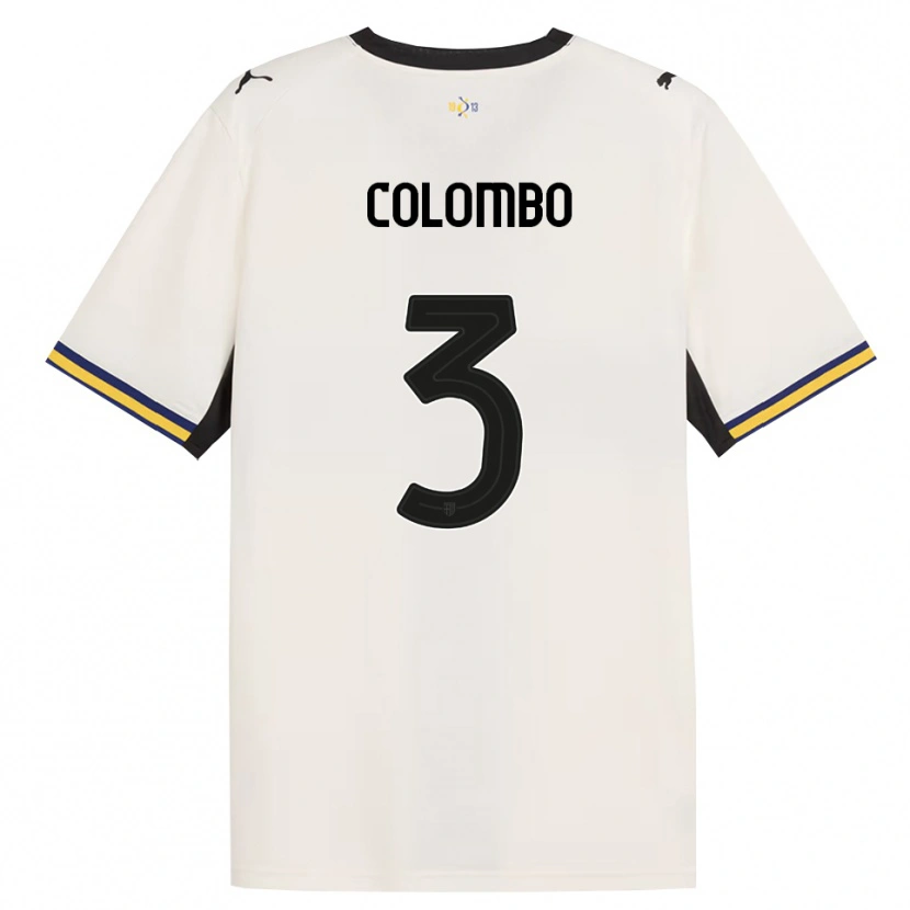 Danxen Dětské Daniel Colombo #3 Bílá Černá Žlutá S Nádechem Domů Hráčské Dresy 2026/27 Dres