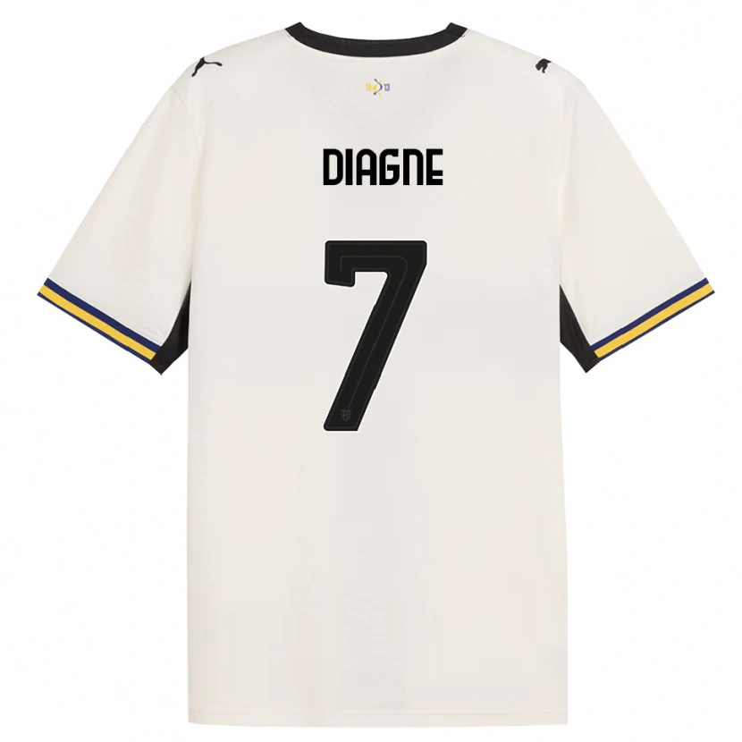 Danxen Dětské Fallou Diagne #7 Bílá Černá Žlutá S Nádechem Domů Hráčské Dresy 2026/27 Dres