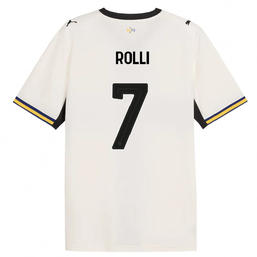 Danxen Dětské Riccardo Rolli #7 Bílá Černá Žlutá S Nádechem Domů Hráčské Dresy 2026/27 Dres