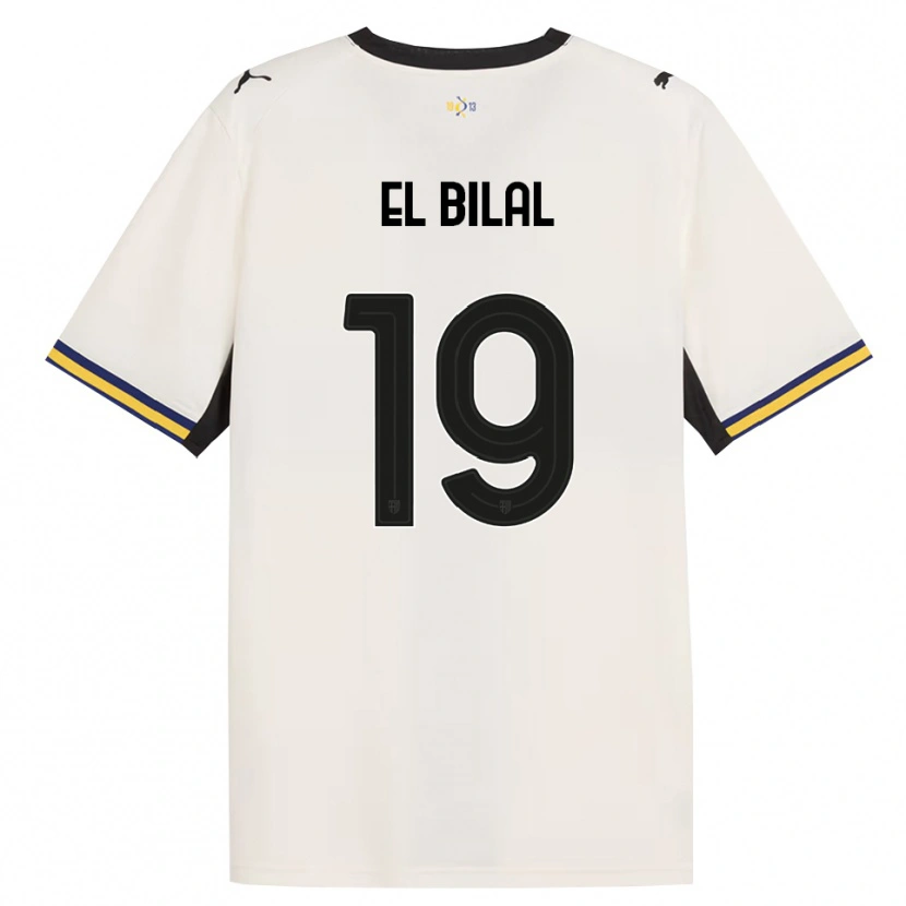 Danxen Dětské El Bilal Touré #19 Bílá Černá Žlutá S Nádechem Domů Hráčské Dresy 2026/27 Dres