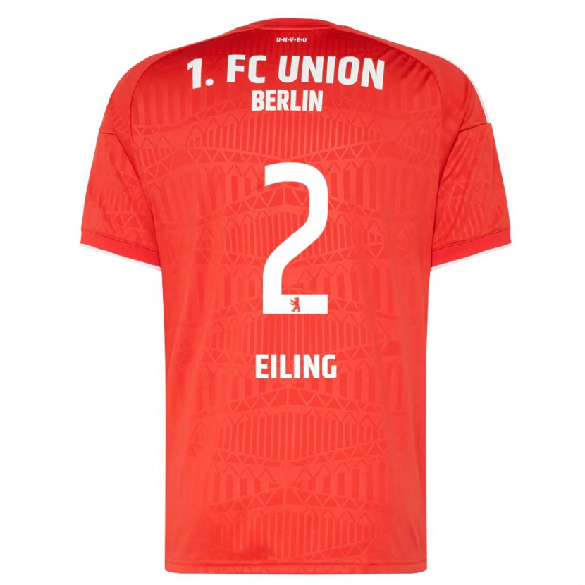 Danxen Dětské Phillip Eiling #2 Červená Bílá Domů Hráčské Dresy 2026/27 Dres