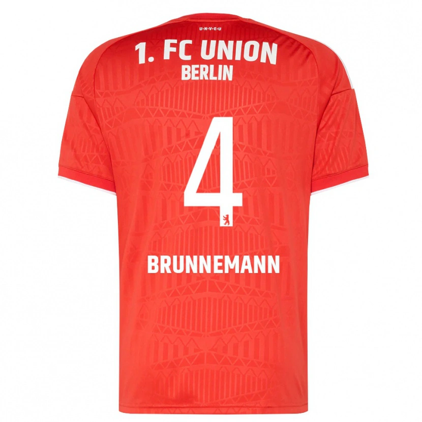 Danxen Dětské Laurenz Brunnemann #4 Červená Bílá Domů Hráčské Dresy 2026/27 Dres