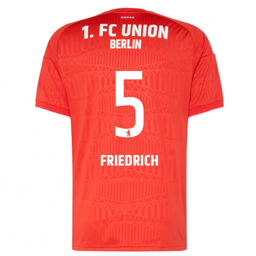 Danxen Dětské Marvin Friedrich #5 Červená Bílá Domů Hráčské Dresy 2026/27 Dres
