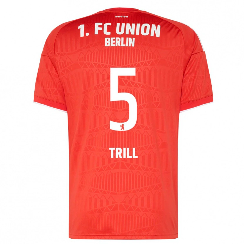 Danxen Dětské Santiago Trill #5 Červená Bílá Domů Hráčské Dresy 2026/27 Dres
