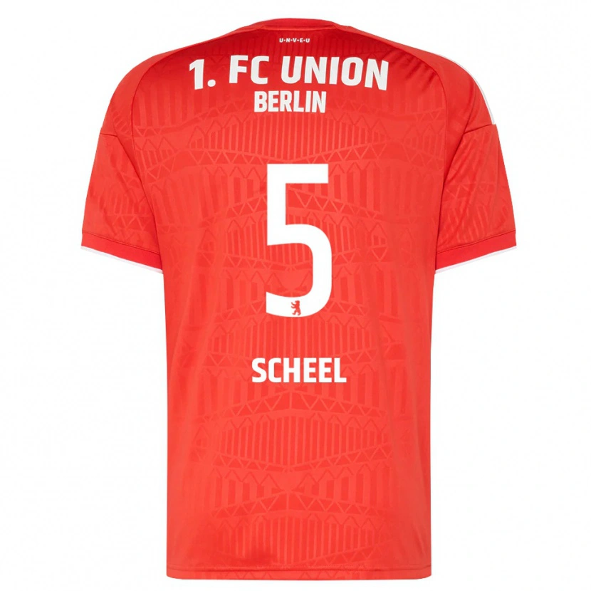 Danxen Dětské Luca Scheel #5 Červená Bílá Domů Hráčské Dresy 2026/27 Dres