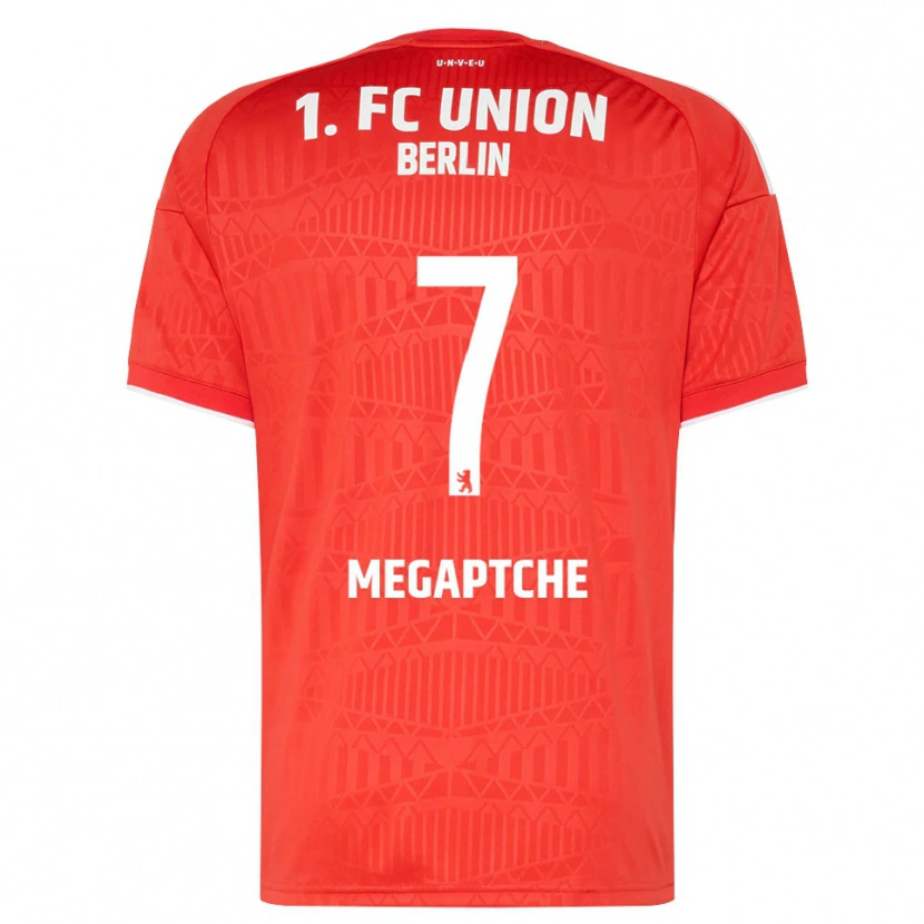 Danxen Dětské Yann Megaptche #7 Červená Bílá Domů Hráčské Dresy 2026/27 Dres