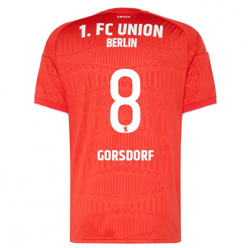 Danxen Dětské Lisa Görsdorf #8 Červená Bílá Domů Hráčské Dresy 2026/27 Dres