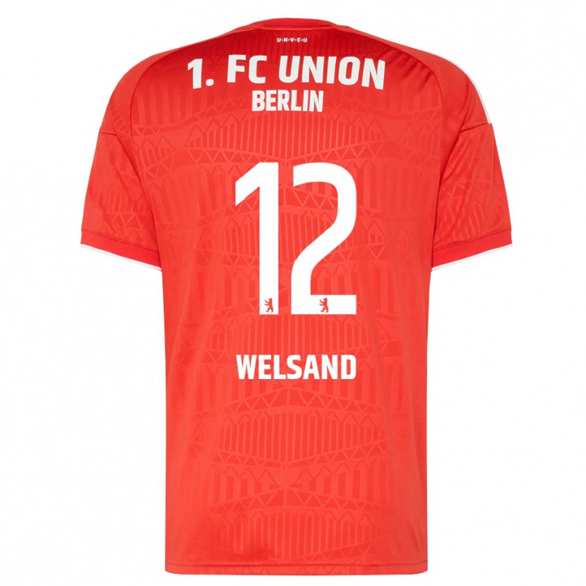 Danxen Dětské Oskar Welsand #12 Červená Bílá Domů Hráčské Dresy 2026/27 Dres