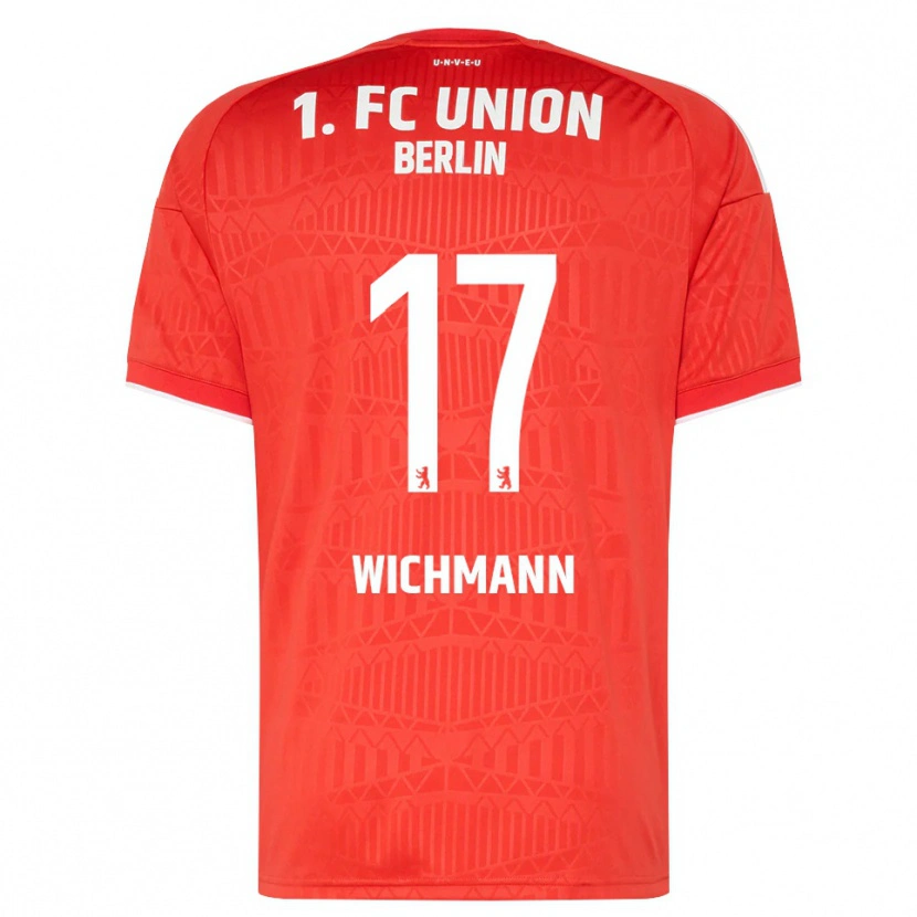 Danxen Dětské Julius Wichmann #17 Červená Bílá Domů Hráčské Dresy 2026/27 Dres