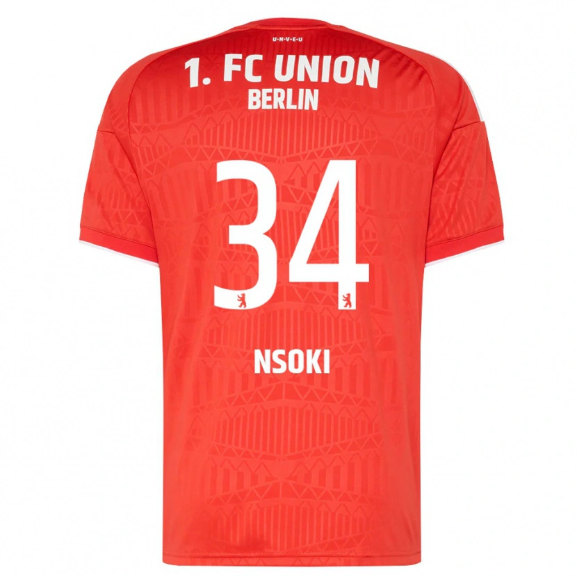 Danxen Dětské Stanley Nsoki #34 Červená Bílá Domů Hráčské Dresy 2026/27 Dres