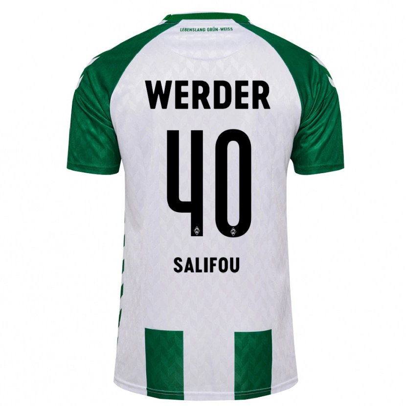 Danxen Dětské Dikeni Salifou #40 Zelená Bílá Domů Hráčské Dresy 2026/27 Dres