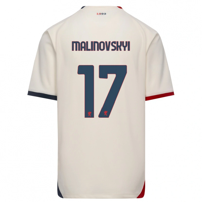 Danxen Dětské Ruslan Malinovskyi #17 Bílá Červená Daleko Hráčské Dresy 2026/27 Dres