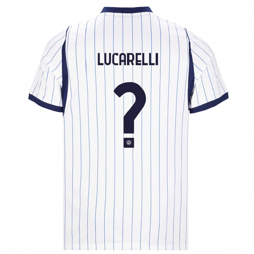 Danxen Dětské Diego Lucarelli #0 Bílá Tmavě Modrá Daleko Hráčské Dresy 2026/27 Dres