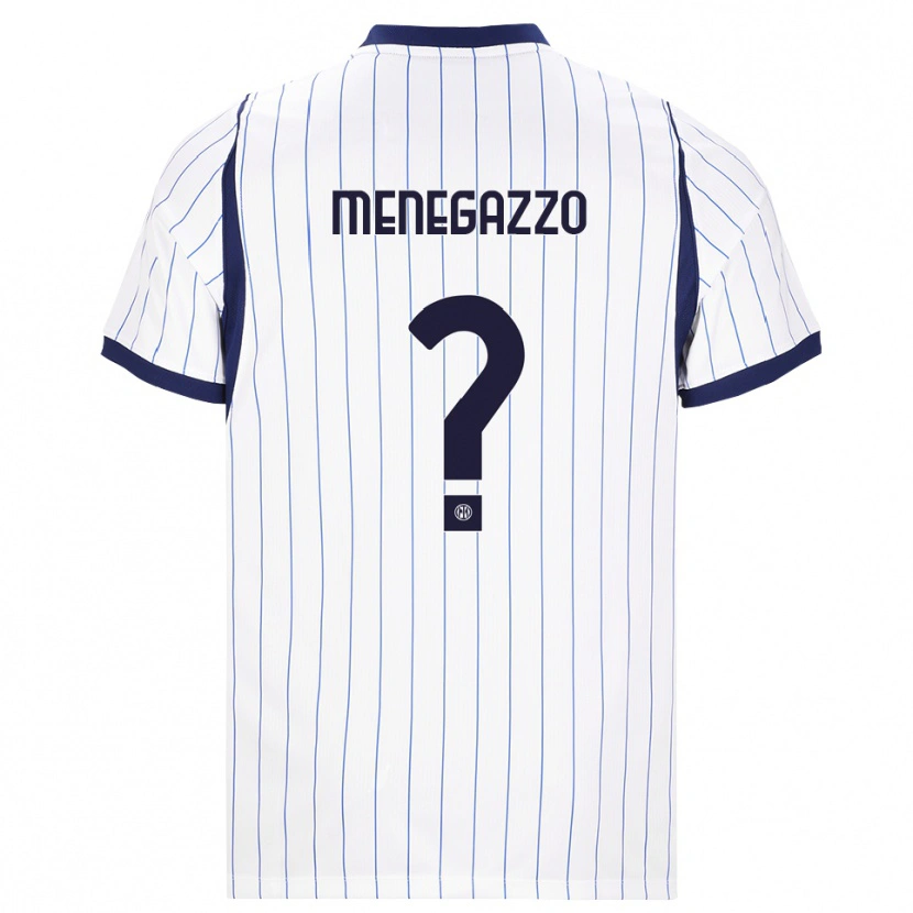 Danxen Dětské Leonardo Menegazzo #0 Bílá Tmavě Modrá Daleko Hráčské Dresy 2026/27 Dres