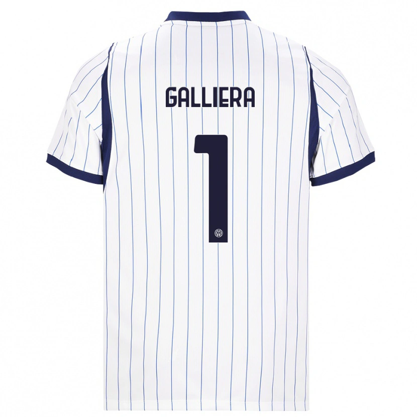 Danxen Dětské Carlo Galliera #1 Bílá Tmavě Modrá Daleko Hráčské Dresy 2026/27 Dres