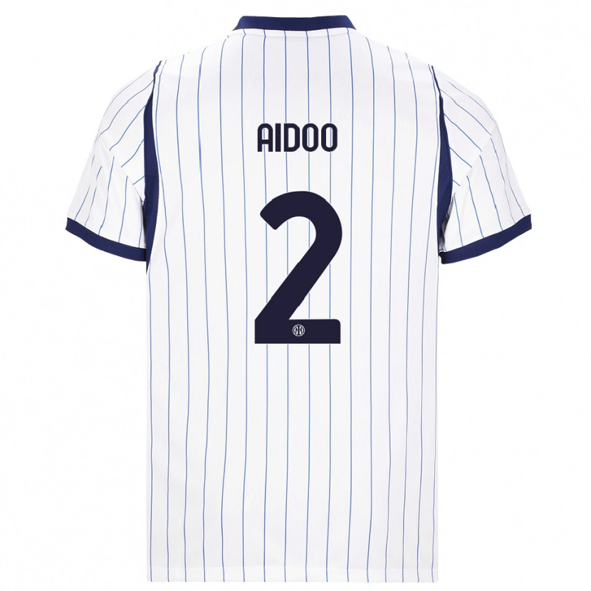 Danxen Dětské Mike Aidoo #2 Bílá Tmavě Modrá Daleko Hráčské Dresy 2026/27 Dres