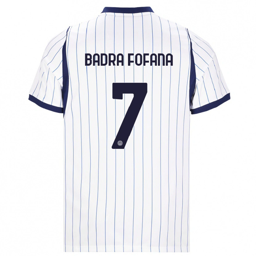 Danxen Dětské Aliou Badra Fofana #7 Bílá Tmavě Modrá Daleko Hráčské Dresy 2026/27 Dres
