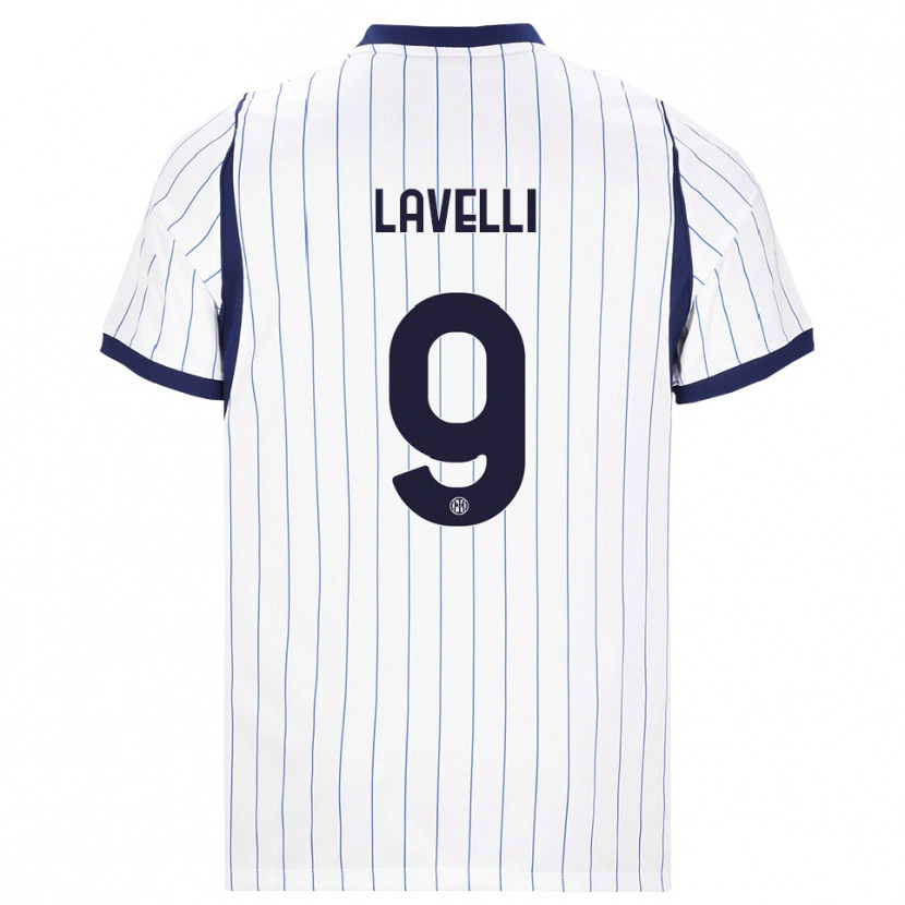 Danxen Dětské Matteo Lavelli #9 Bílá Tmavě Modrá Daleko Hráčské Dresy 2026/27 Dres