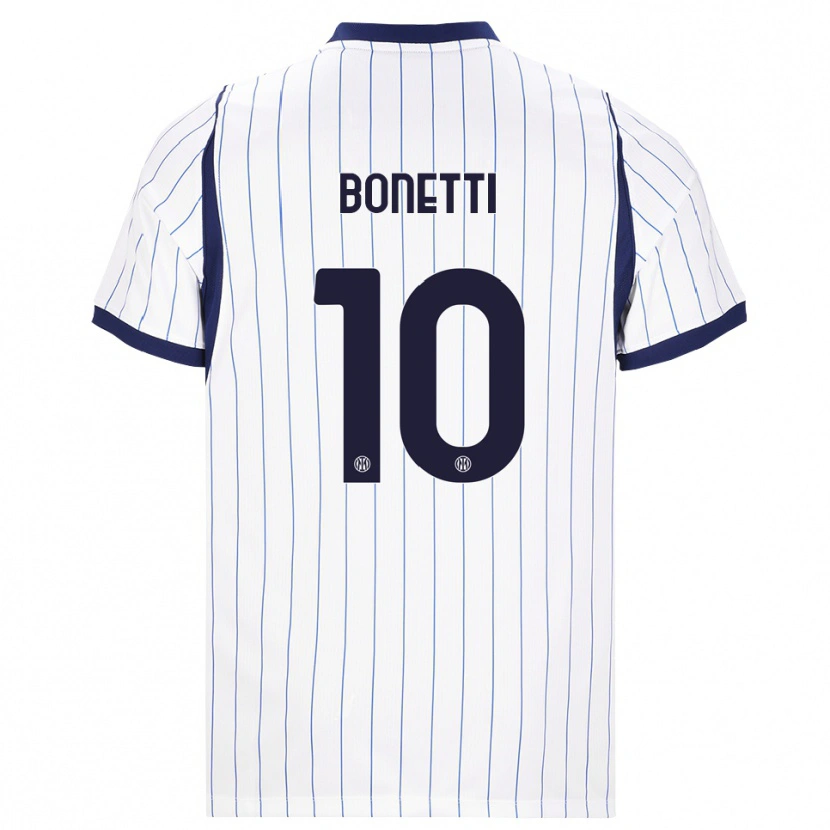 Danxen Dětské Tatiana Bonetti #10 Bílá Tmavě Modrá Daleko Hráčské Dresy 2026/27 Dres
