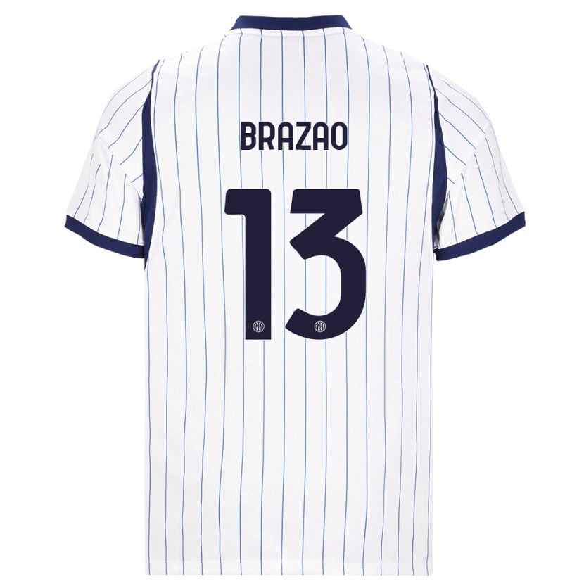 Danxen Dětské Gabriel Brazao #13 Bílá Tmavě Modrá Daleko Hráčské Dresy 2026/27 Dres
