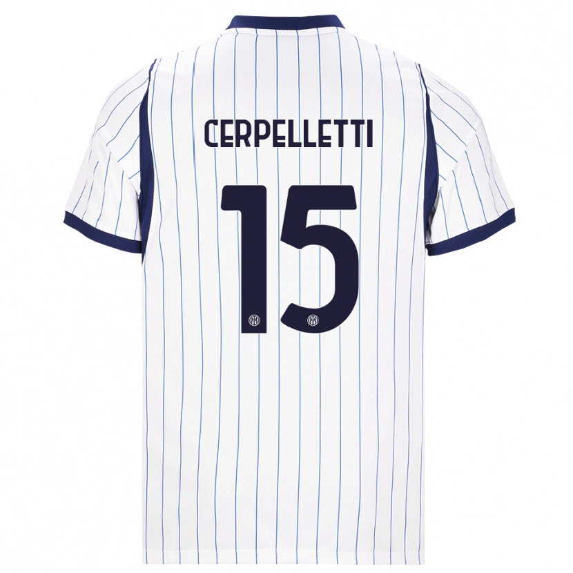 Danxen Dětské Filippo Cerpelletti #15 Bílá Tmavě Modrá Daleko Hráčské Dresy 2026/27 Dres