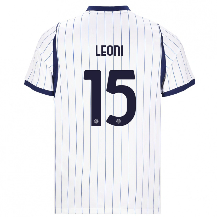Danxen Dětské Luca Leoni #15 Bílá Tmavě Modrá Daleko Hráčské Dresy 2026/27 Dres