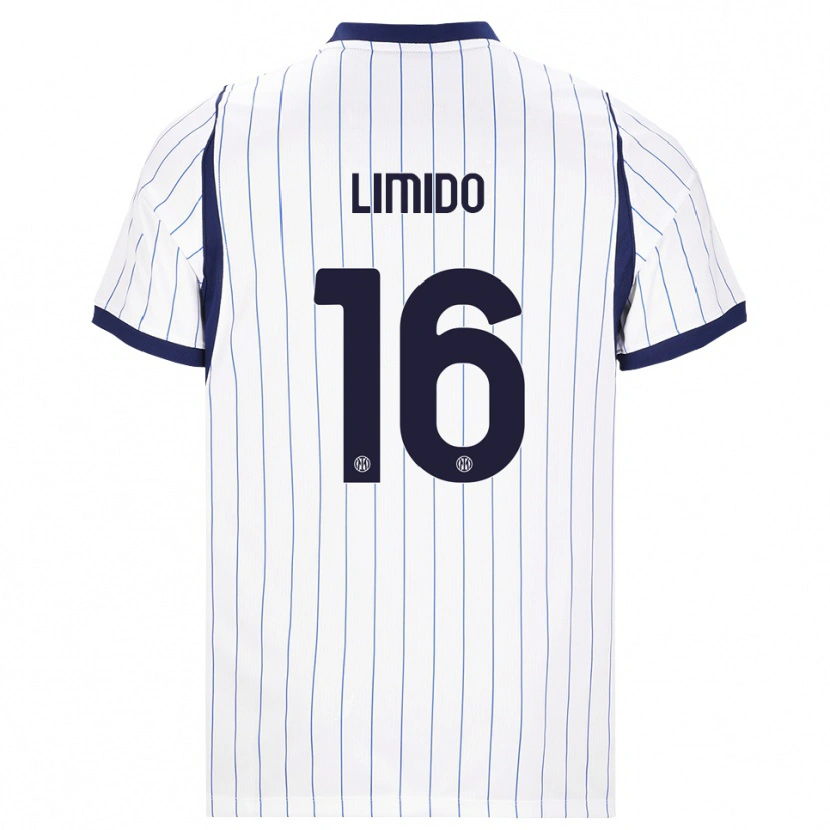 Danxen Dětské Federico Limido #16 Bílá Tmavě Modrá Daleko Hráčské Dresy 2026/27 Dres
