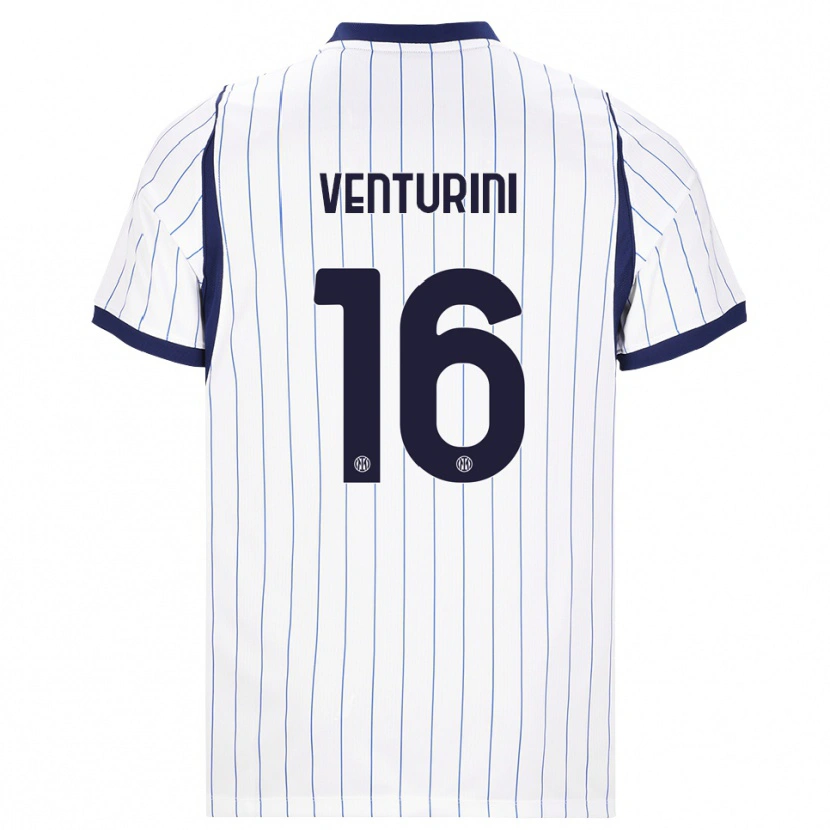 Danxen Dětské Matteo Venturini #16 Bílá Tmavě Modrá Daleko Hráčské Dresy 2026/27 Dres