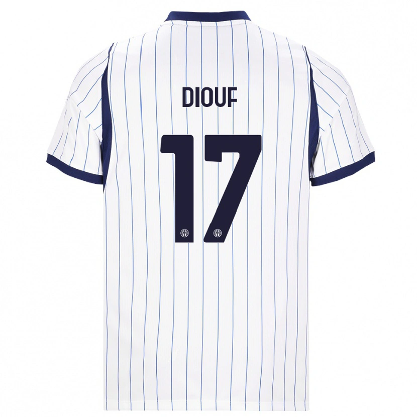 Danxen Dětské Andy Diouf #17 Bílá Tmavě Modrá Daleko Hráčské Dresy 2026/27 Dres