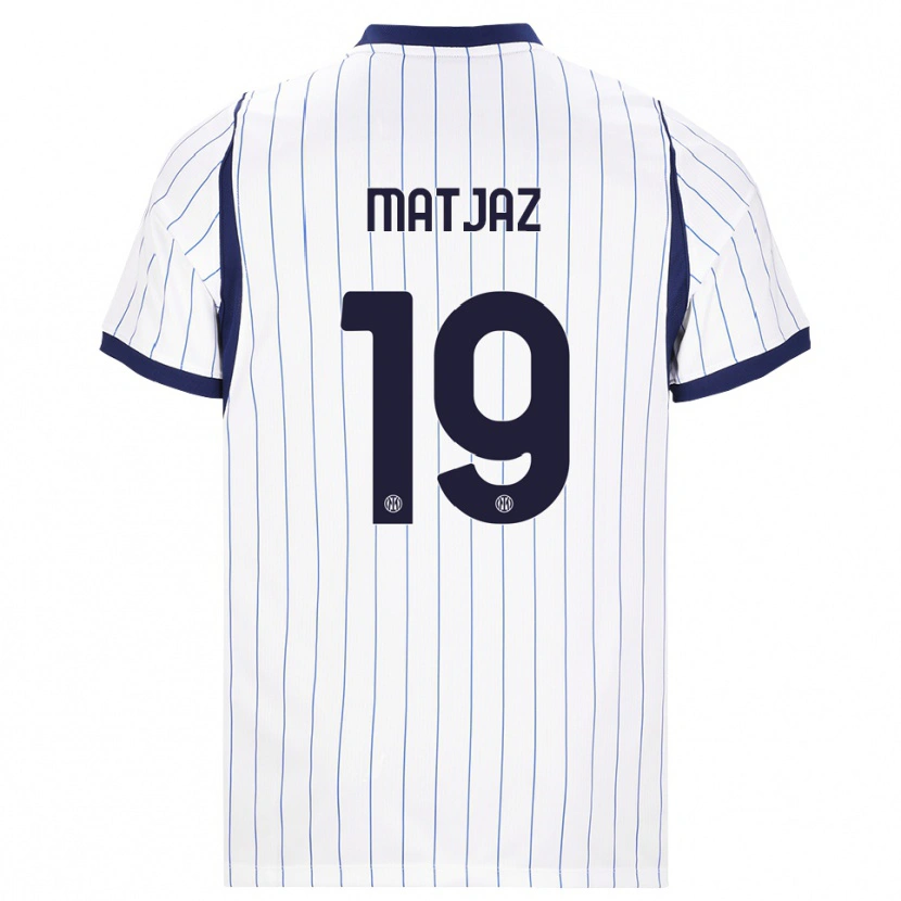 Danxen Dětské Samo Matjaz #19 Bílá Tmavě Modrá Daleko Hráčské Dresy 2026/27 Dres