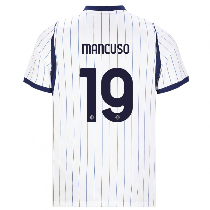 Danxen Dětské Matias Mancuso #19 Bílá Tmavě Modrá Daleko Hráčské Dresy 2026/27 Dres
