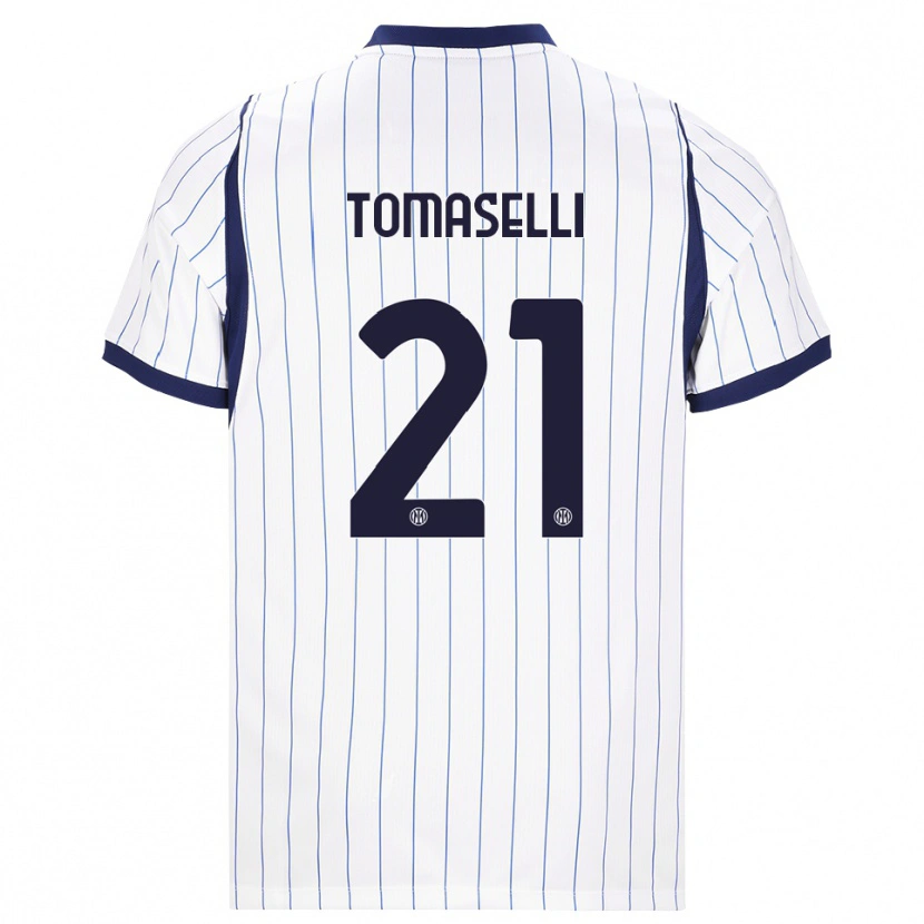Danxen Dětské Martina Tomaselli #21 Bílá Tmavě Modrá Daleko Hráčské Dresy 2026/27 Dres