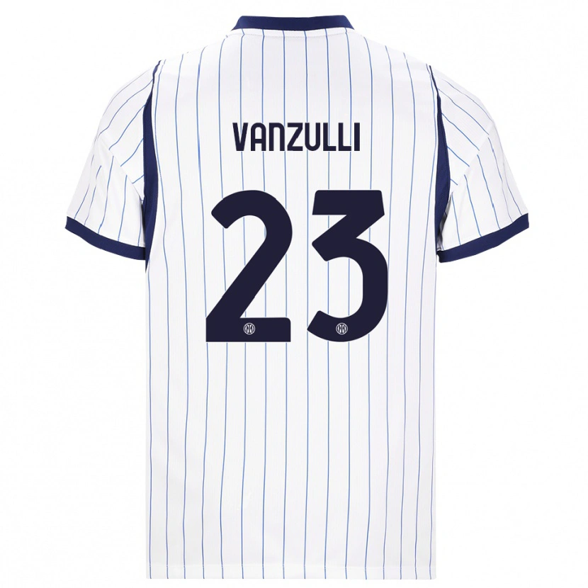 Danxen Dětské Marco Vanzulli #23 Bílá Tmavě Modrá Daleko Hráčské Dresy 2026/27 Dres
