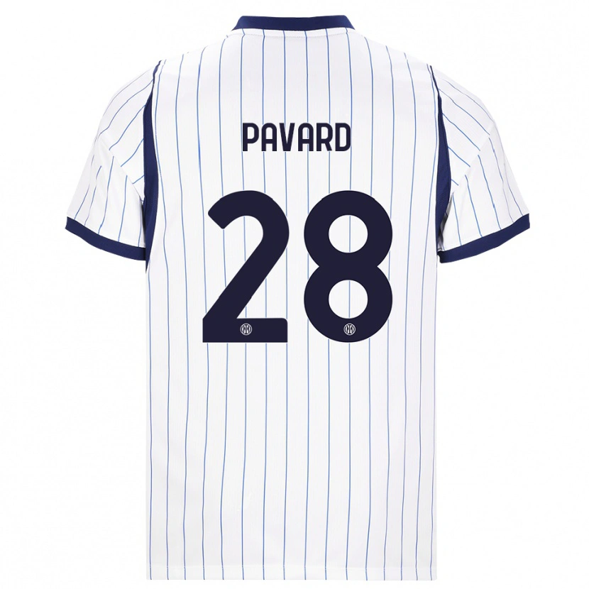 Danxen Dětské Benjamin Pavard #28 Bílá Tmavě Modrá Daleko Hráčské Dresy 2026/27 Dres