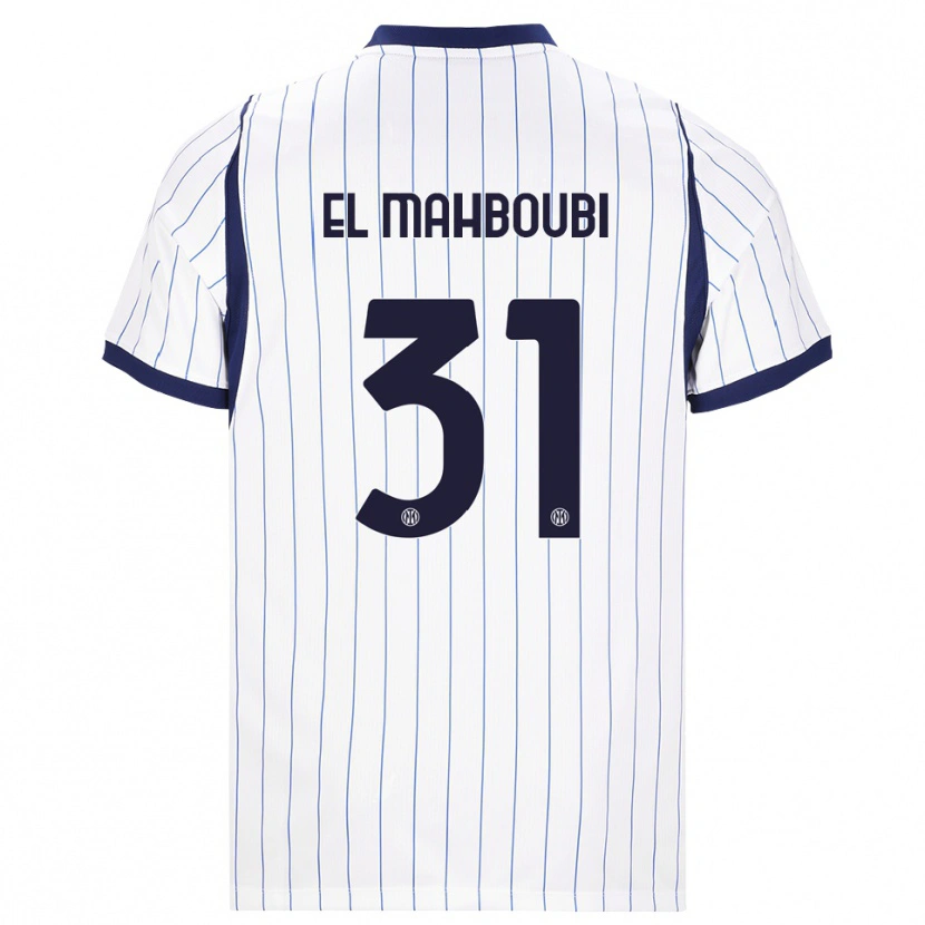 Danxen Dětské Anas El Mahboubi #31 Bílá Tmavě Modrá Daleko Hráčské Dresy 2026/27 Dres