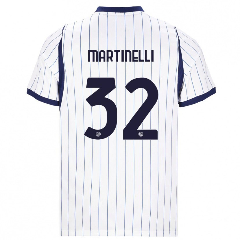 Danxen Dětské Matilde Martinelli #32 Bílá Tmavě Modrá Daleko Hráčské Dresy 2026/27 Dres