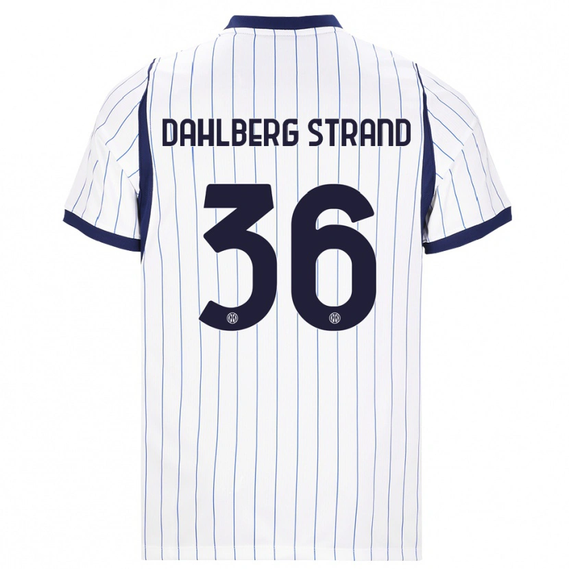 Danxen Dětské Jonas Dahlberg Strand #36 Bílá Tmavě Modrá Daleko Hráčské Dresy 2026/27 Dres