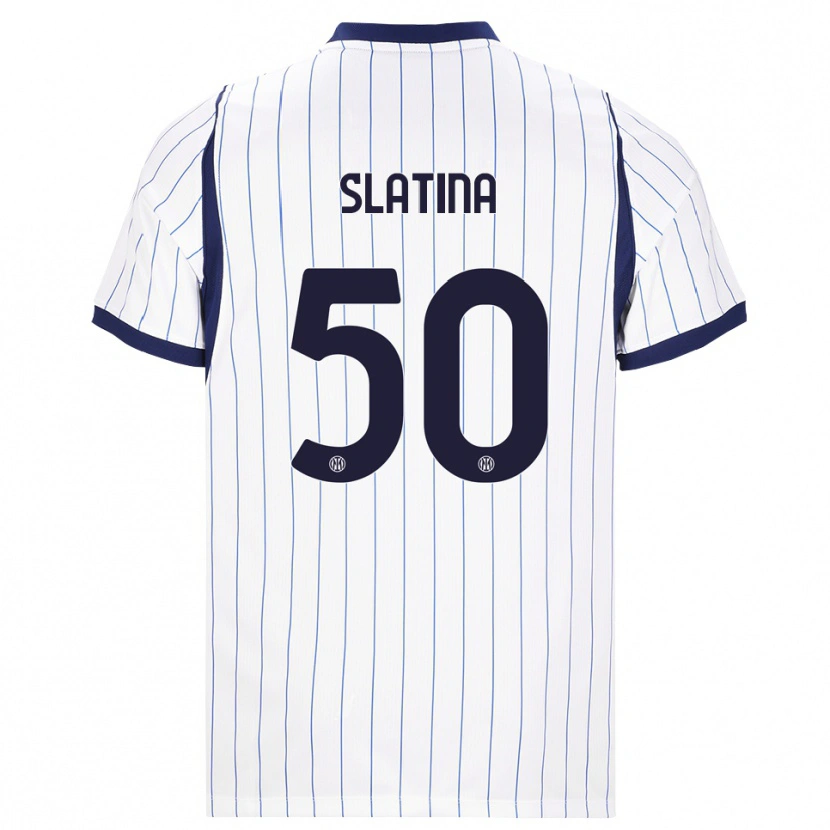 Danxen Dětské Duje Slatina #50 Bílá Tmavě Modrá Daleko Hráčské Dresy 2026/27 Dres