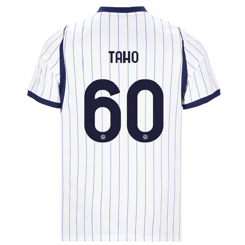 Danxen Dětské Alain Taho #60 Bílá Tmavě Modrá Daleko Hráčské Dresy 2026/27 Dres