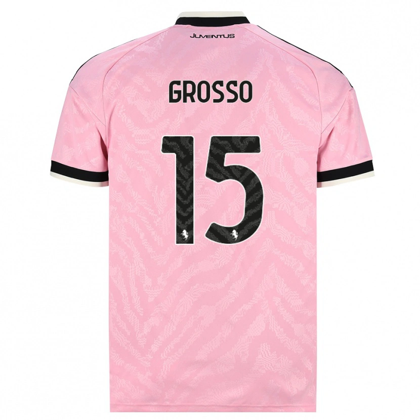 Danxen Dětské Julia Grosso #15 Růžová Černá Daleko Hráčské Dresy 2026/27 Dres
