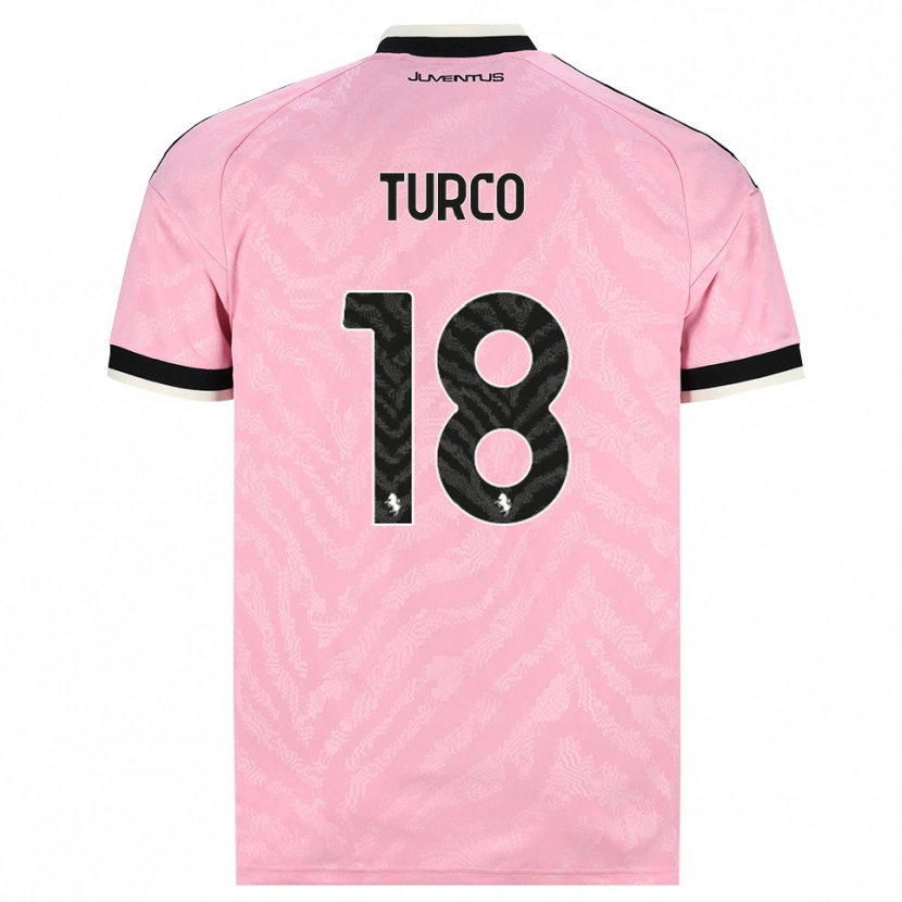 Danxen Dětské Nicolo Turco #18 Růžová Černá Daleko Hráčské Dresy 2026/27 Dres