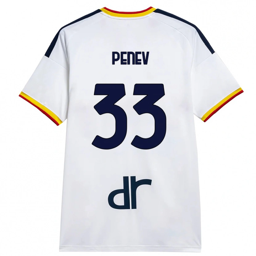 Danxen Dětské Plamen Penev #33 Bílá Žlutá Červená Daleko Hráčské Dresy 2026/27 Dres