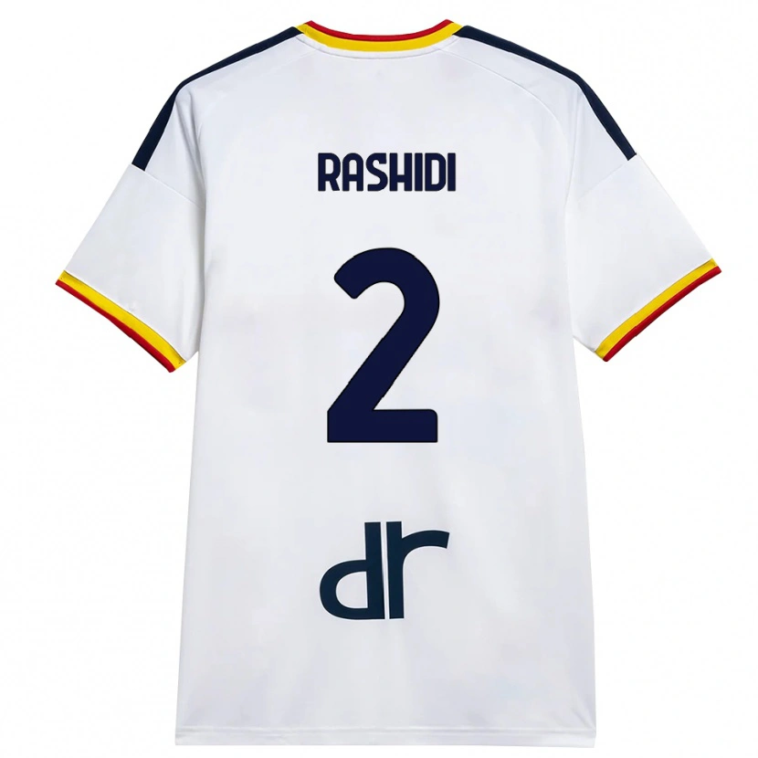 Danxen Dětské William Rashidi #2 Bílá Žlutá Červená Daleko Hráčské Dresy 2026/27 Dres