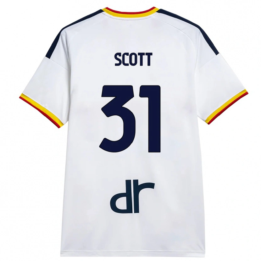 Danxen Dětské Elijah Scott #31 Bílá Žlutá Červená Daleko Hráčské Dresy 2026/27 Dres