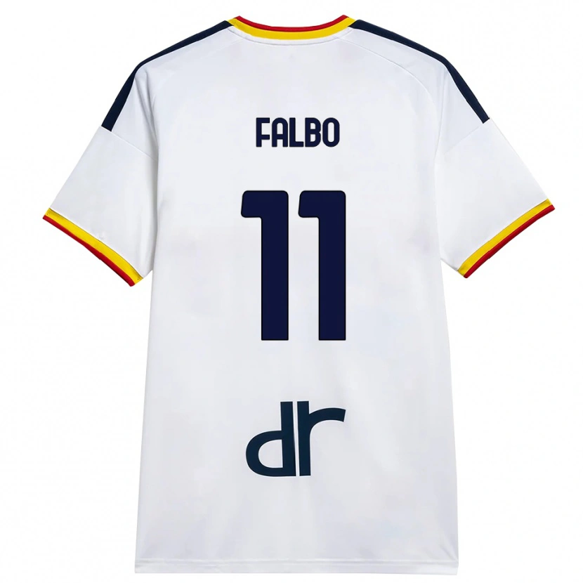 Danxen Dětské Antonio Falbo #11 Bílá Žlutá Červená Daleko Hráčské Dresy 2026/27 Dres