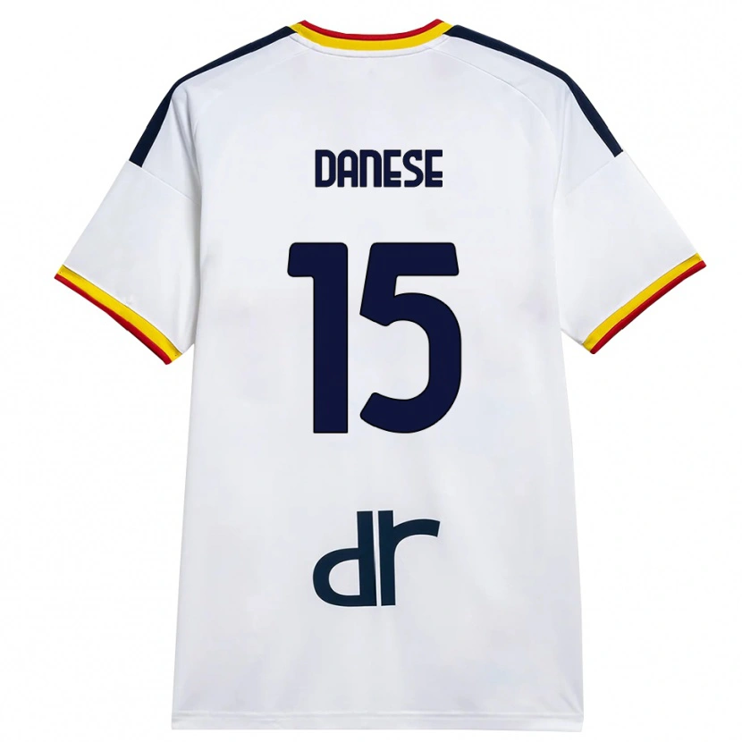 Danxen Dětské Tommaso Danese #15 Bílá Žlutá Červená Daleko Hráčské Dresy 2026/27 Dres