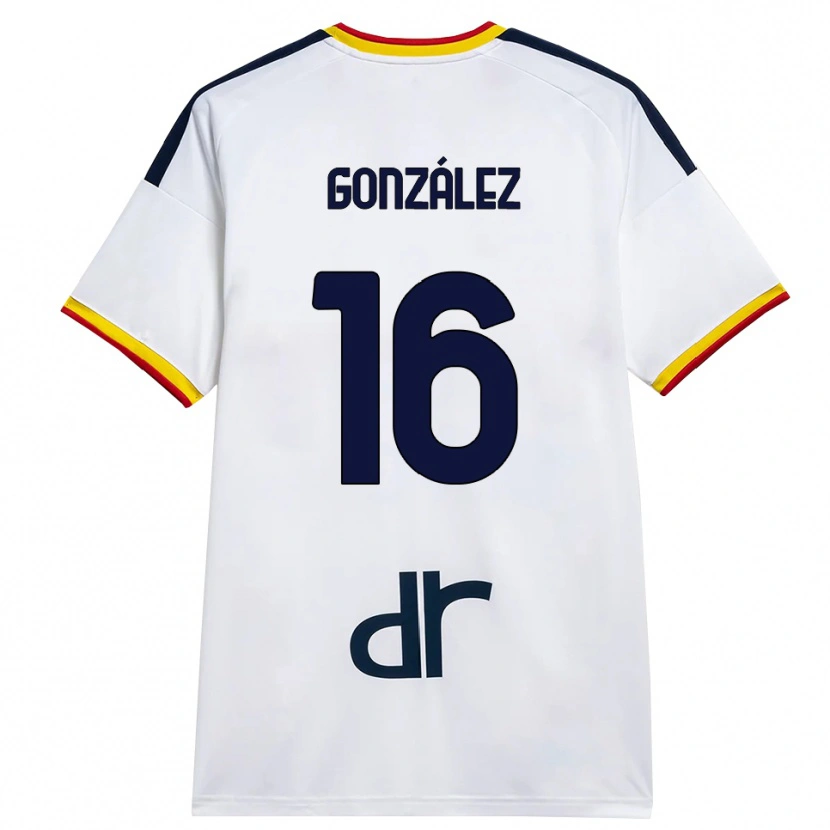 Danxen Dětské Joan González #16 Bílá Žlutá Červená Daleko Hráčské Dresy 2026/27 Dres