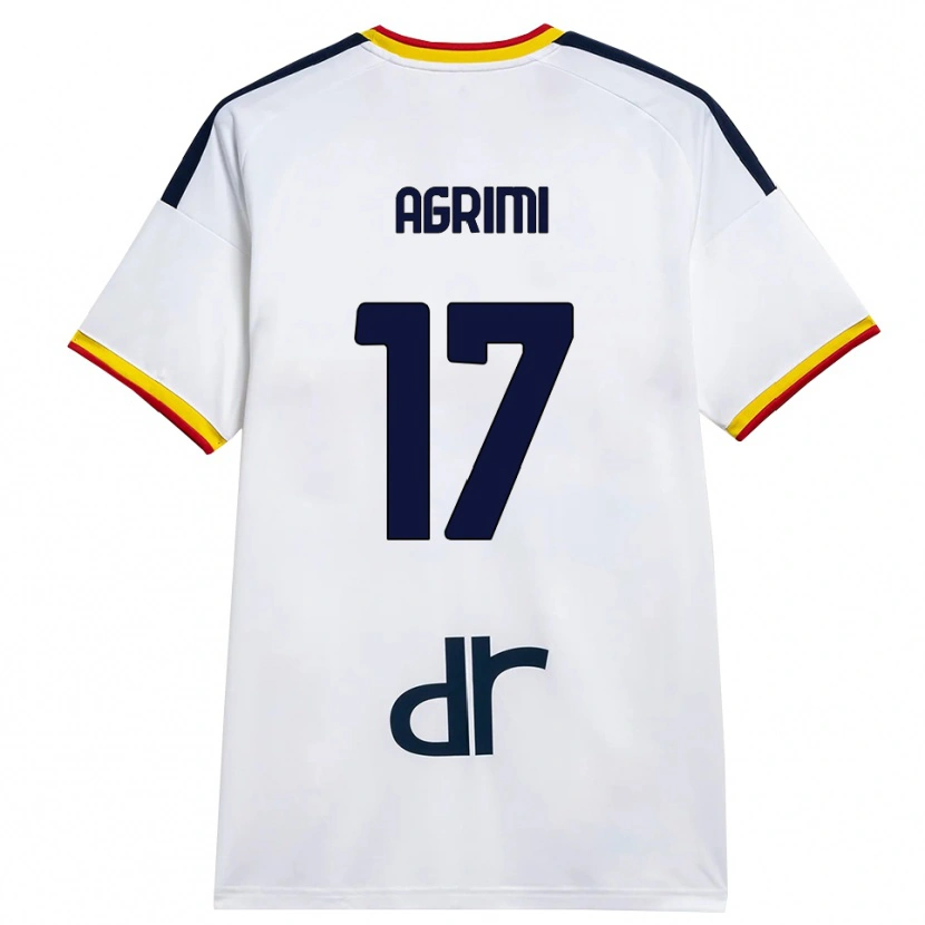 Danxen Dětské Matteo Agrimi #17 Bílá Žlutá Červená Daleko Hráčské Dresy 2026/27 Dres